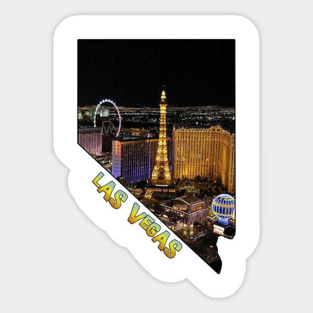 Nevada State Outline (Las Vegas) Sticker by gorff